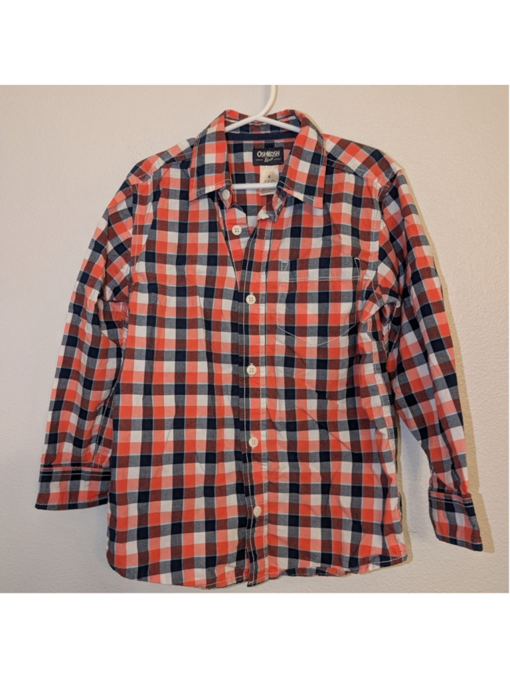 OshKosh B'gosh Plaid Button Down Size 6